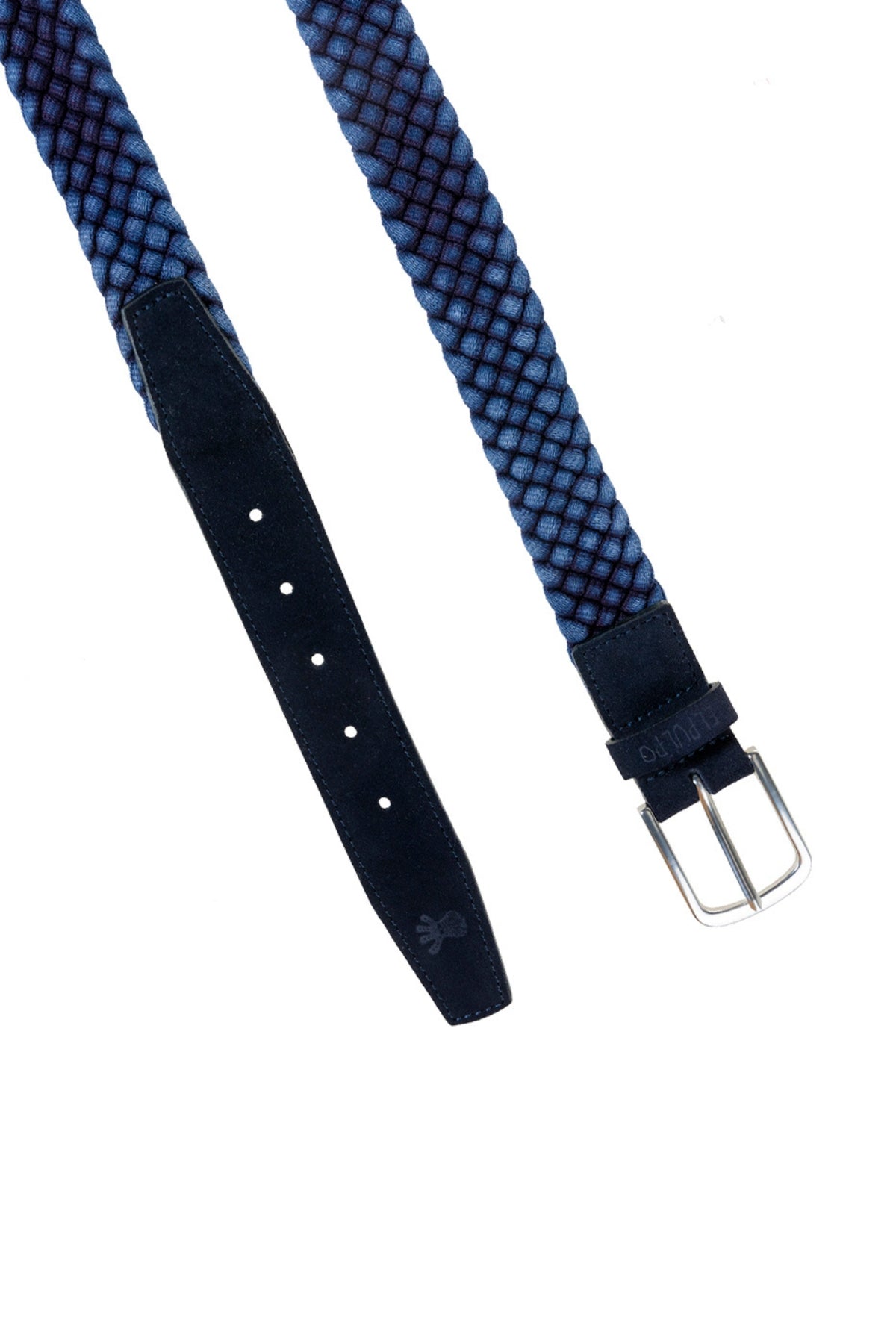 DELAVÉ NAVY BLUE BRAIDED ELASTIC BELT