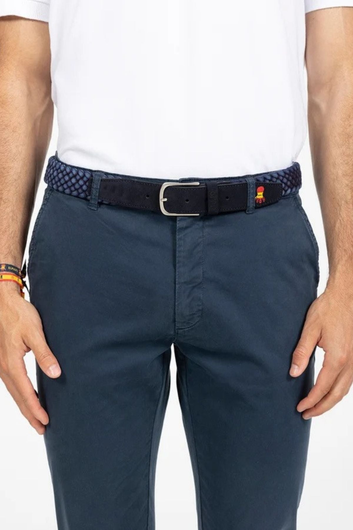 CINTURÓN VINTAGE RFEF AZUL MARINO DELAVÉ