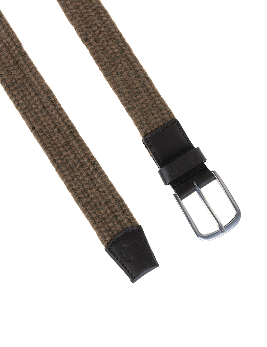 KHAKI GREEN WOVEN ELASTIC BELT