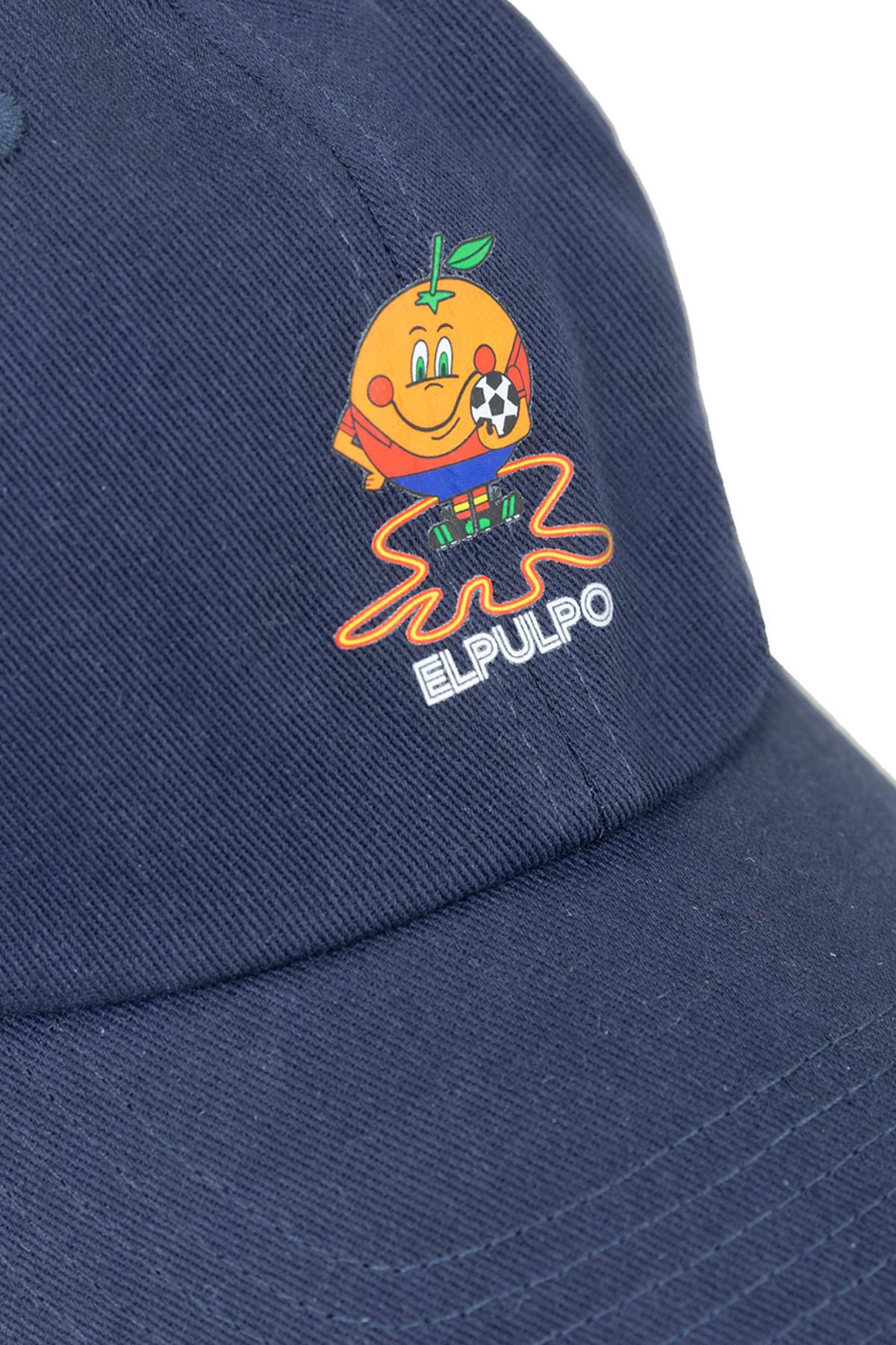 GORRA LAVADA ESTAMPADO ELPULPO Y NARANJITO AZUL MARINO DELAVÉ
