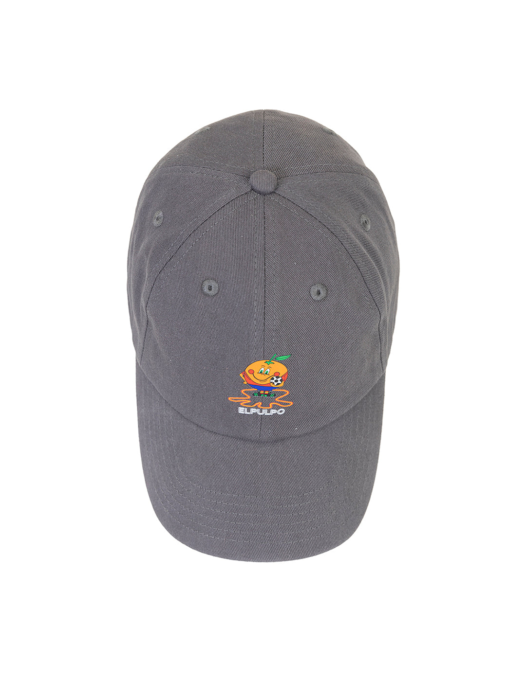 GORRA LAVADA ESTAMPADO ELPULPO Y NARANJITO CARBÓN