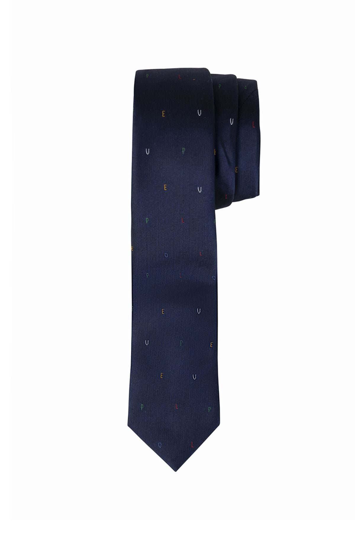 NAVY BLUE LETTERS TIE