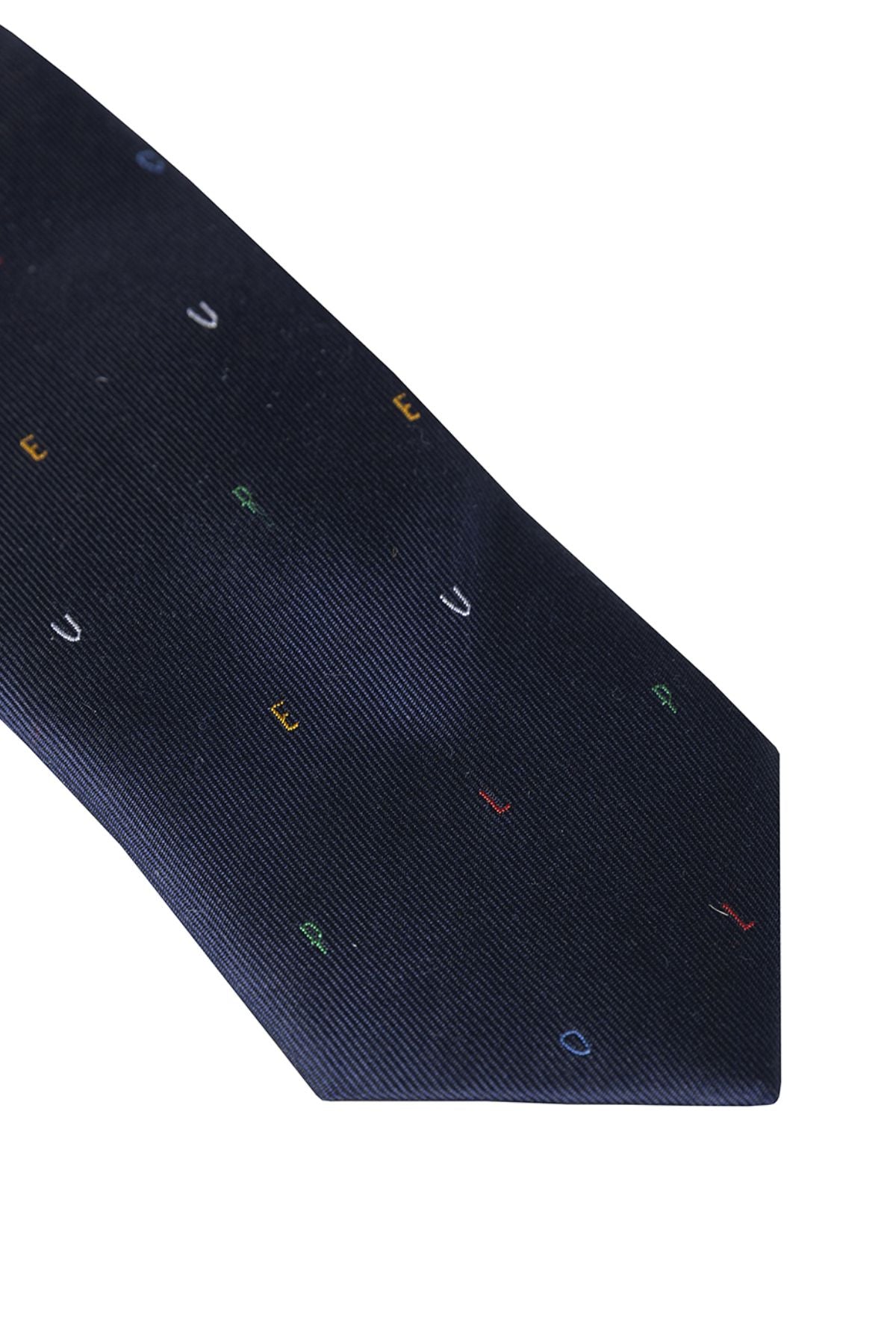 NAVY BLUE LETTERS TIE