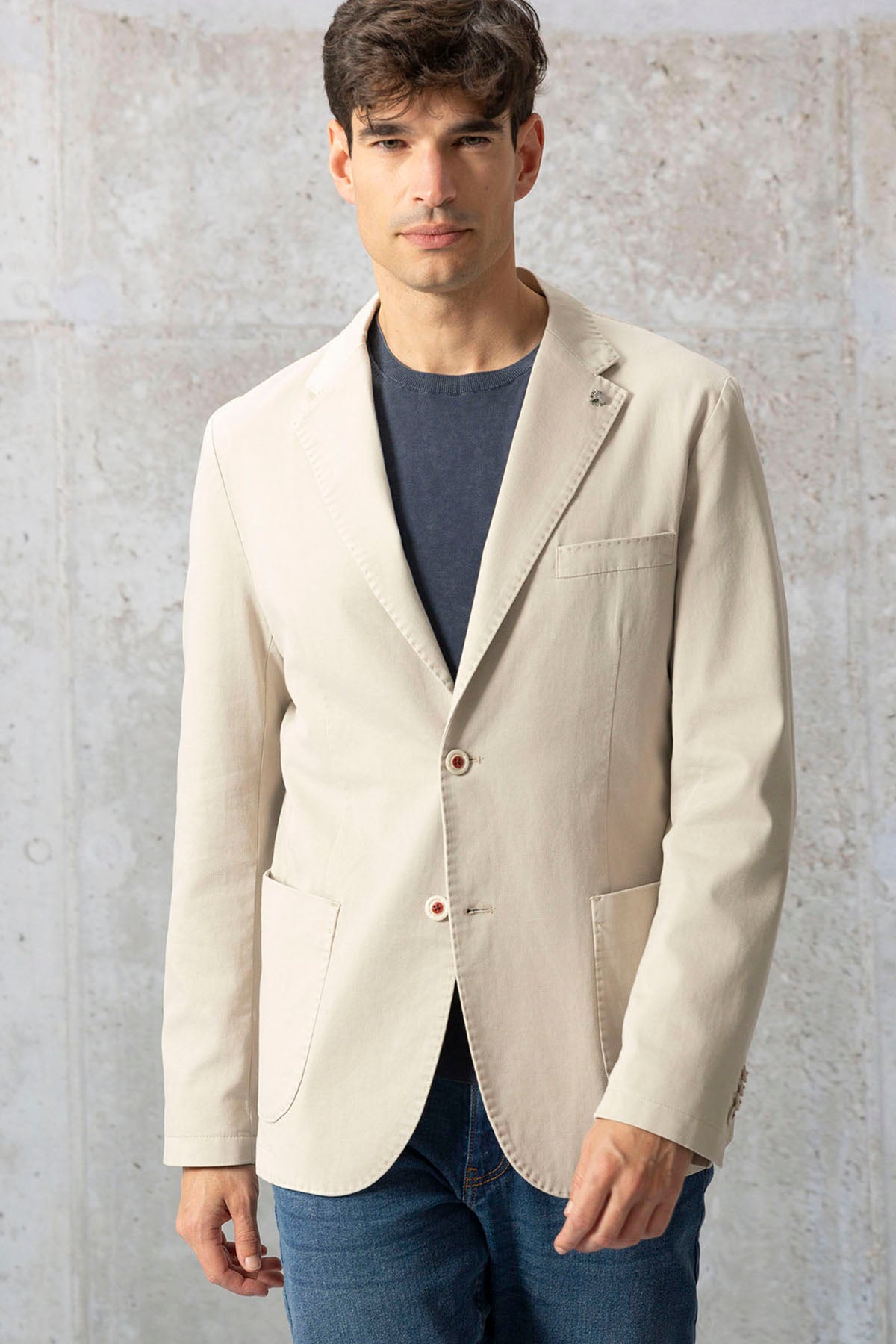 DYED BLAZER IN IVORY GARMENT