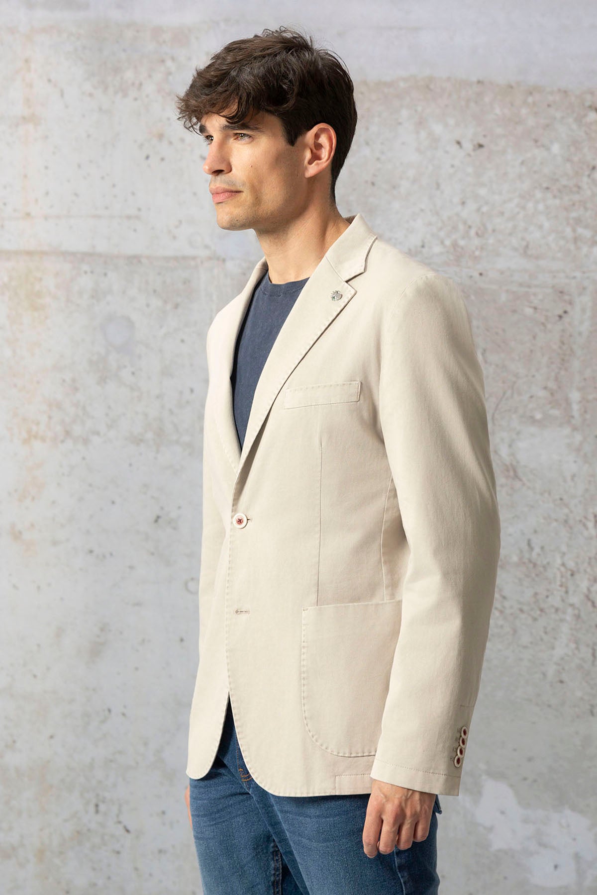 DYED BLAZER IN IVORY GARMENT