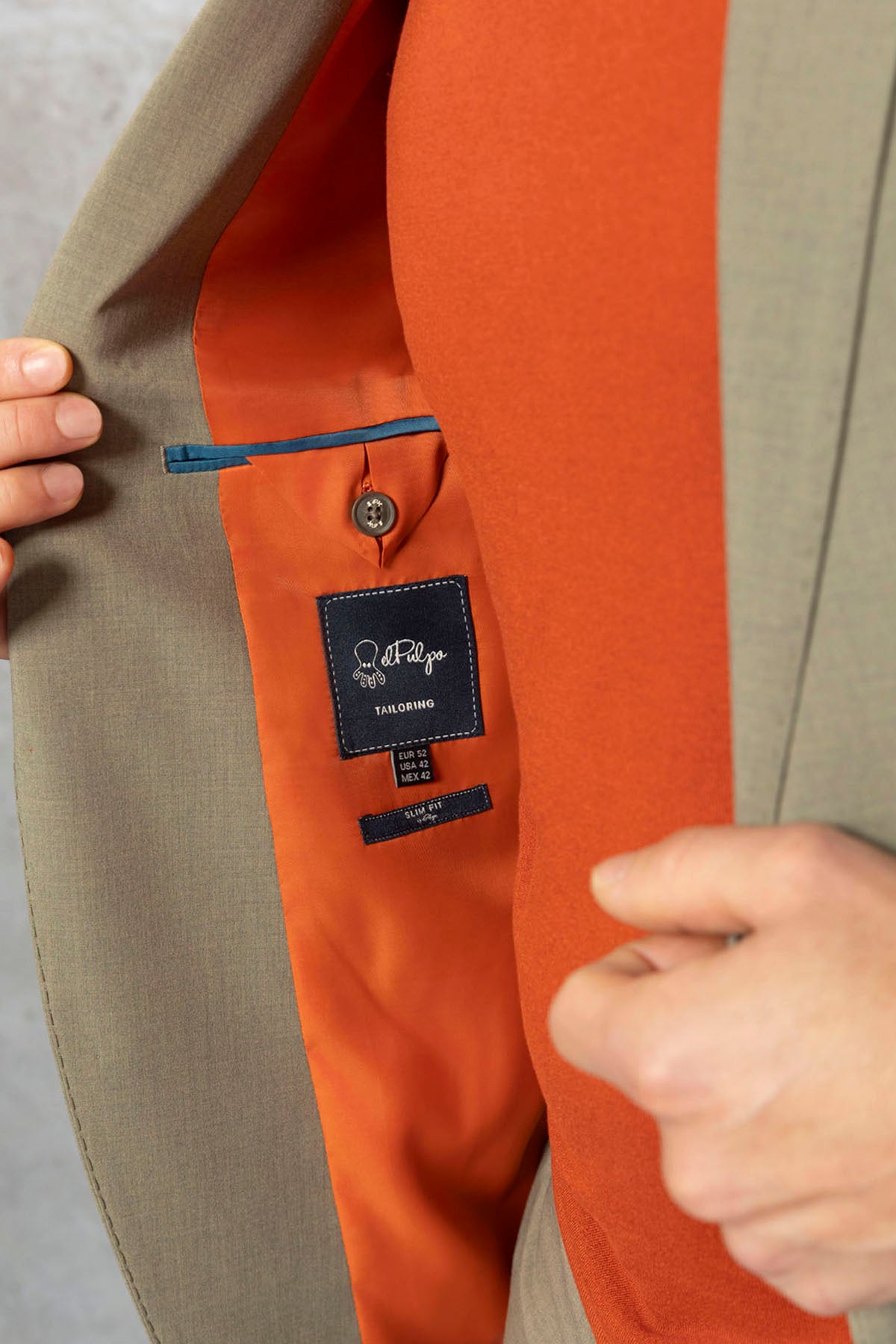 Americana traje comfort verde medio