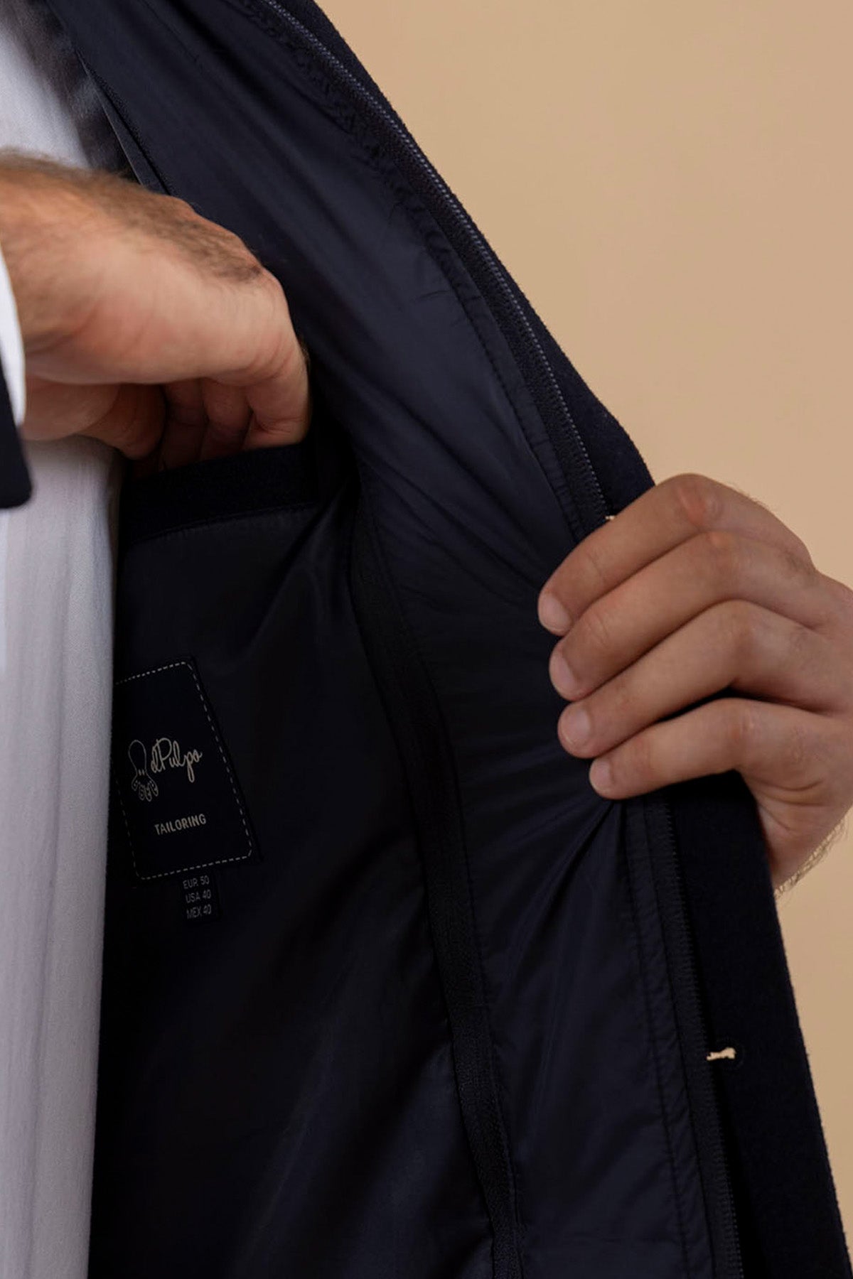 ABRIGO CON PECHERA DESMONTABLE AZUL MARINO