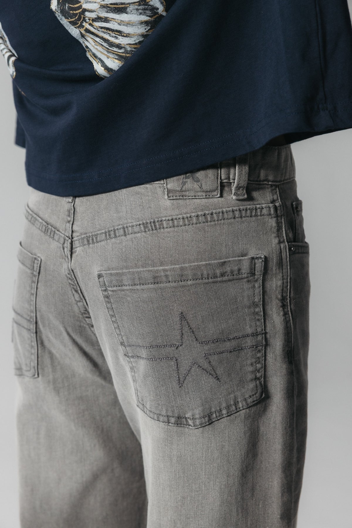 PANTALÓN TEEN WIDE LEG LAVADO GRIS PIEDRA