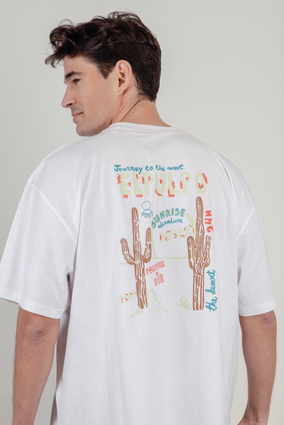 Camiseta unisex desert blanco puro