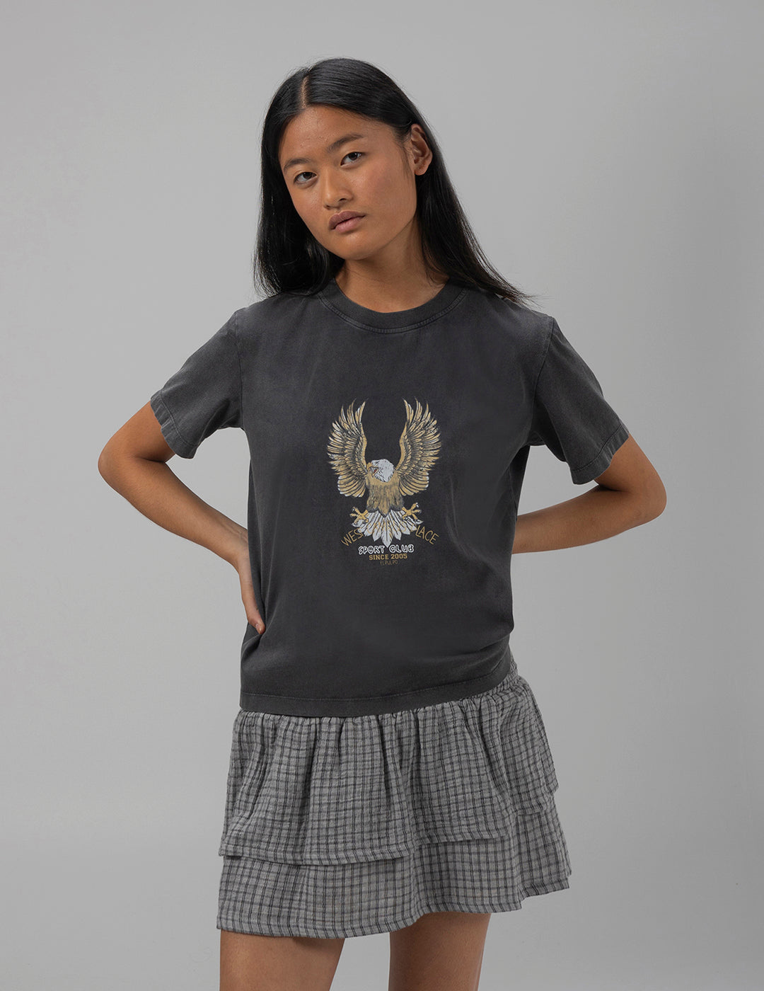 TEEN BLACK EAGLE DELAVÉ T-SHIRT