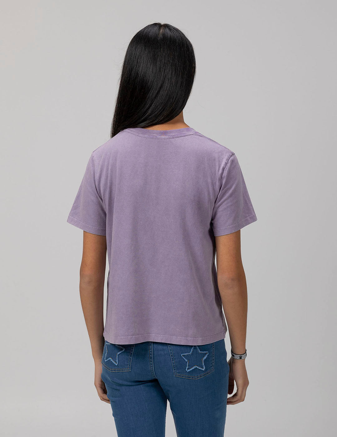 CAMISETA TEEN ELPULPO DESGASTADO MORADO