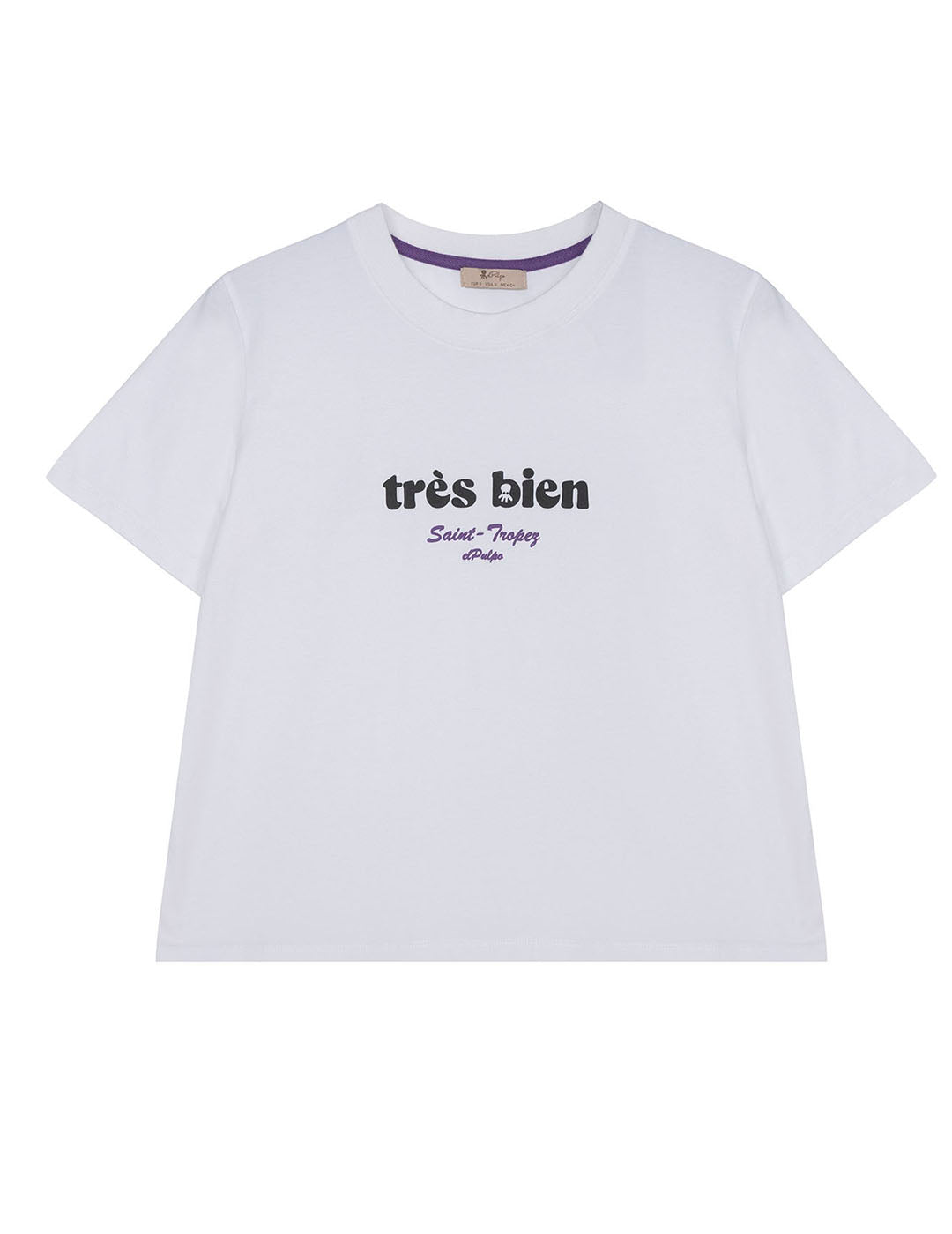 CAMISETA TEEN TRÈS BIEN BLANCO PURO