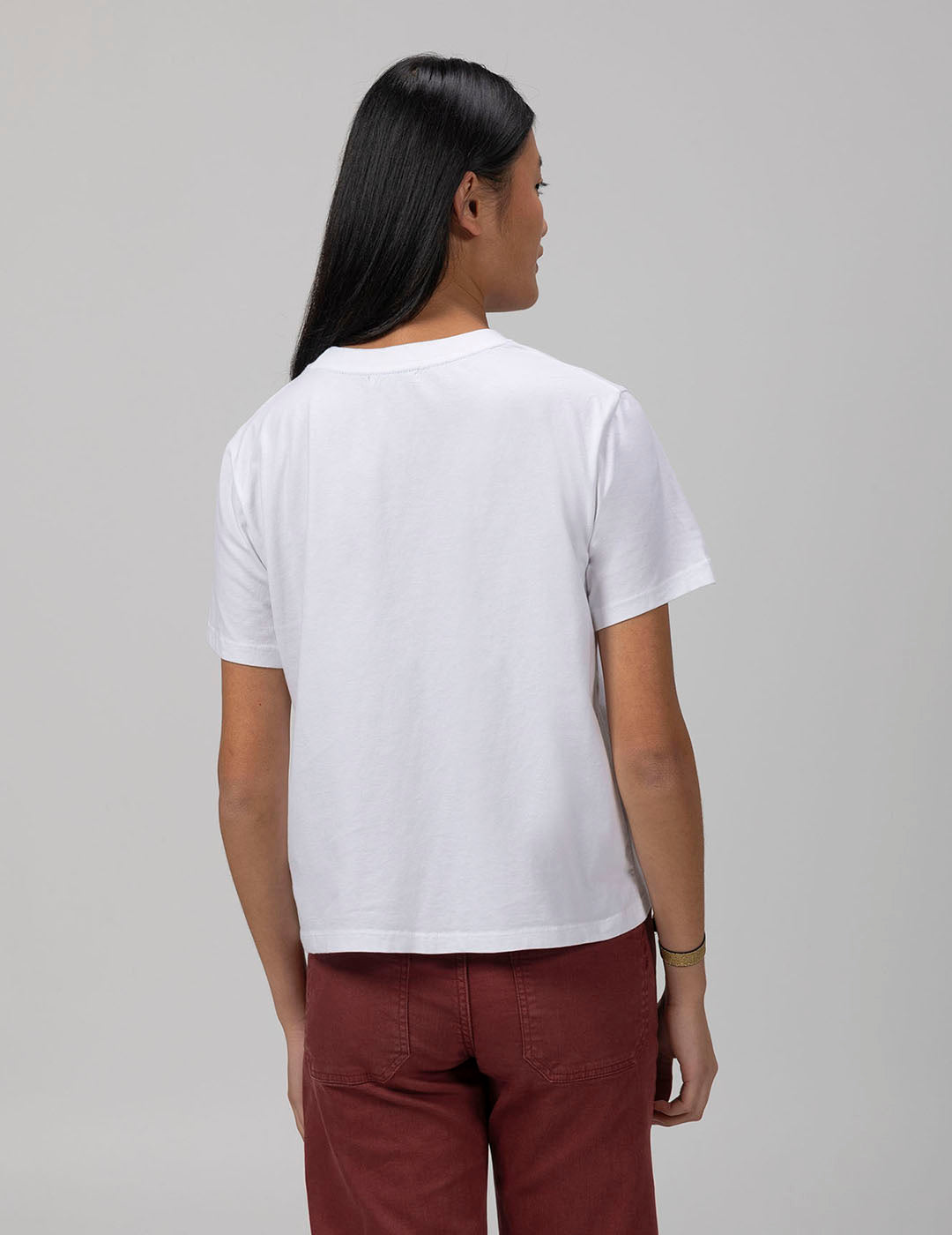 TEEN BASIC WASHED T-SHIRT PURE WHITE LOGO