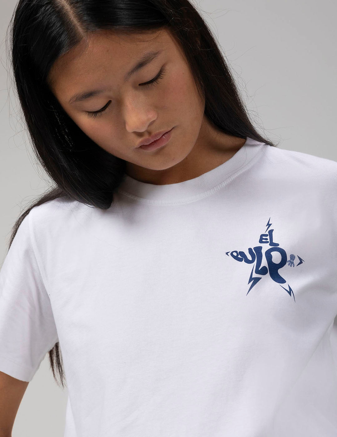 TEEN BASIC WASHED T-SHIRT PURE WHITE LOGO