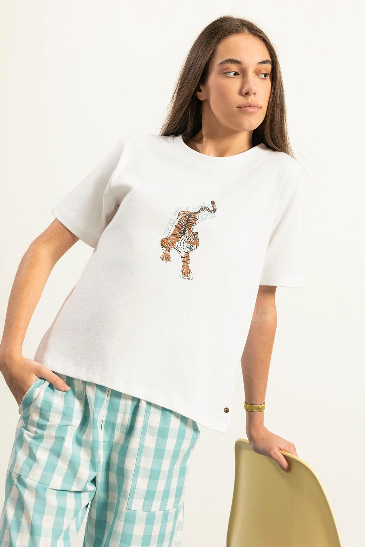 CAMISETA TEEN ROAR GIRLS BLANCO PURO