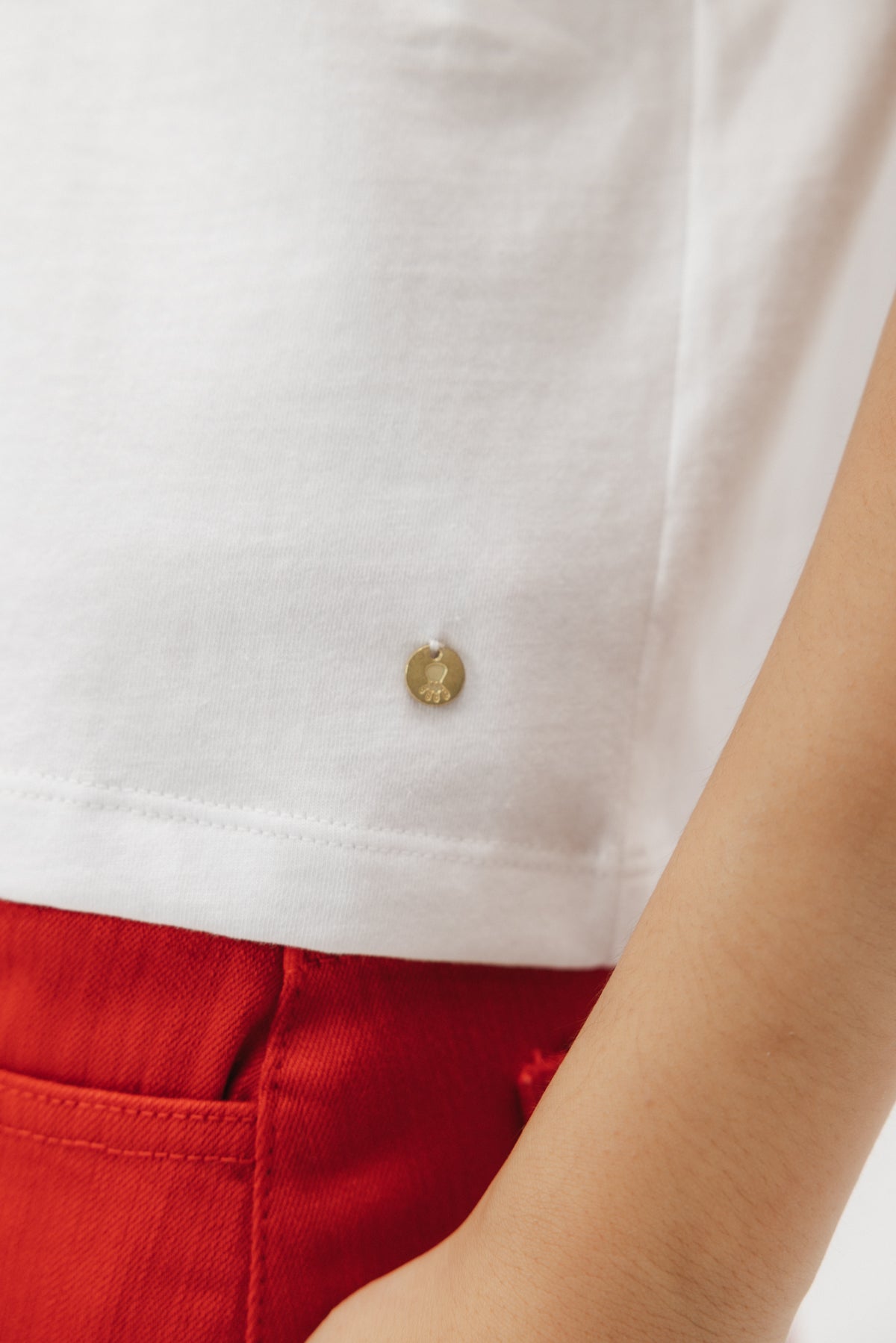 CAMISETA TEEN ESTAMPADO CEREZAS BLANCO PURO