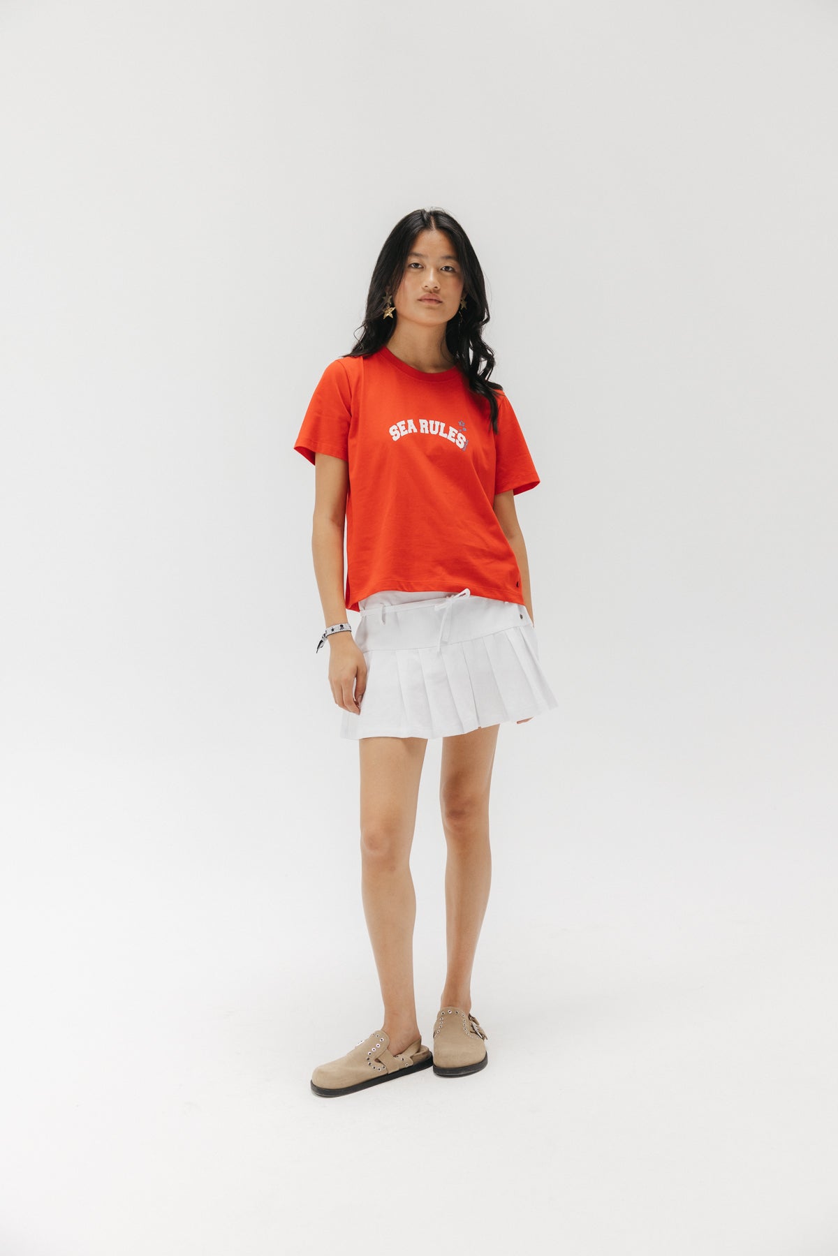 CAMISETA ESTAMPADO SEA RULES CEREZA