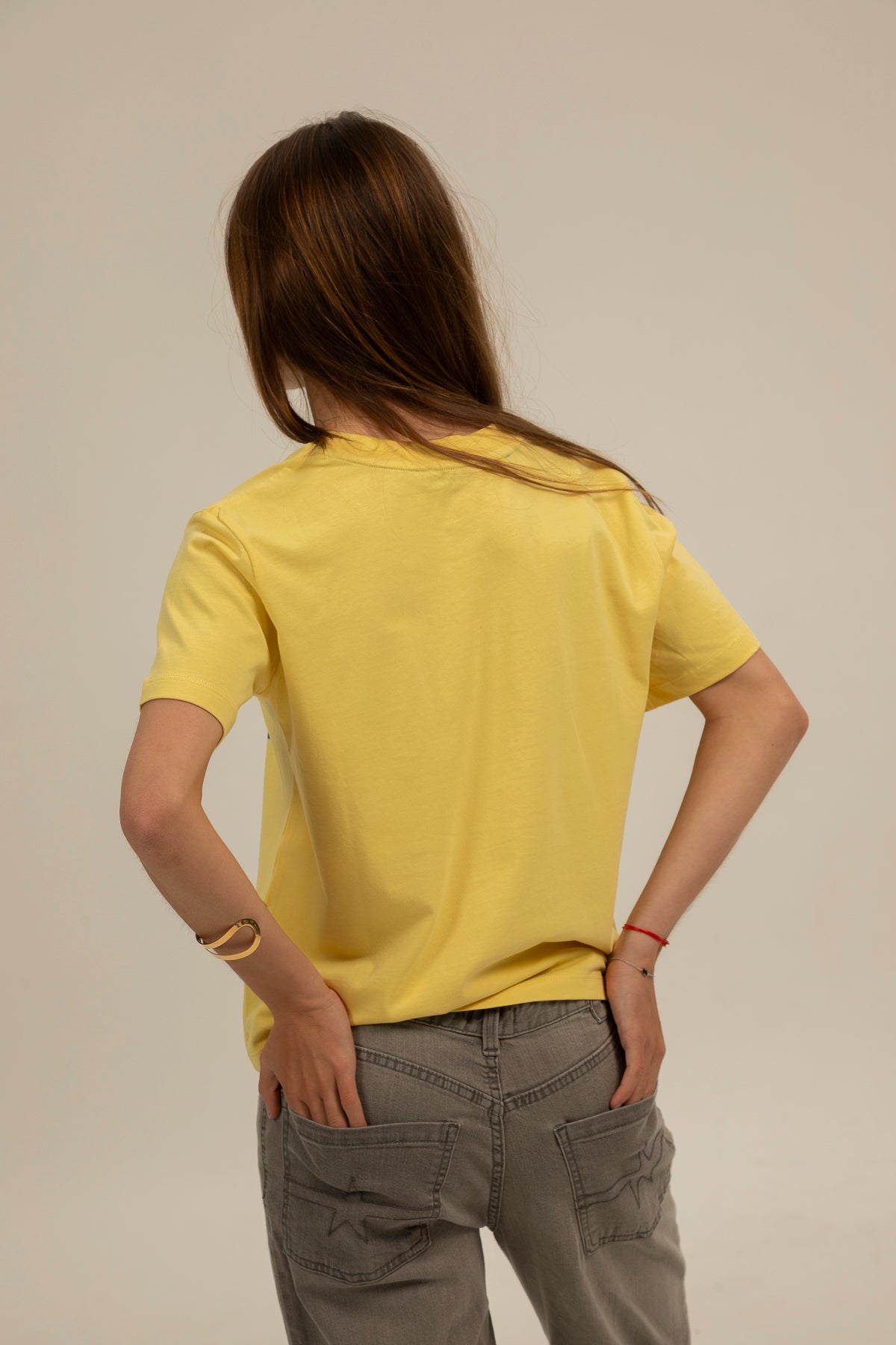 Camiseta teen manga corta paradise amarillo claro