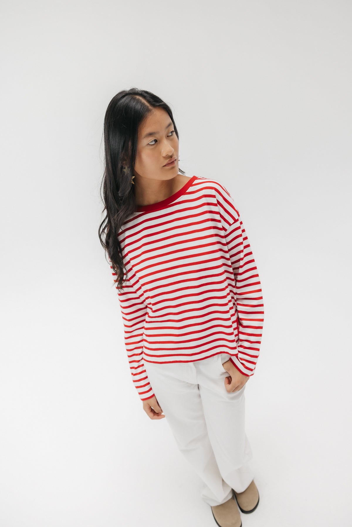 CAMISETA MANGA LARGA TEEN RAYAS ETIQUETA CEREZA