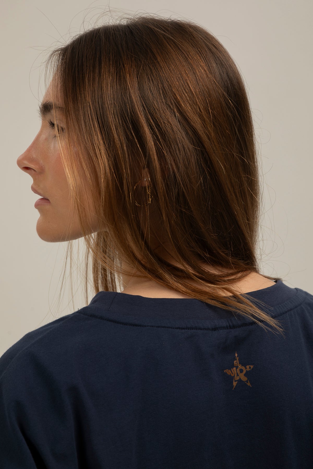 Camiseta teen manga larga águila azul marino delavé