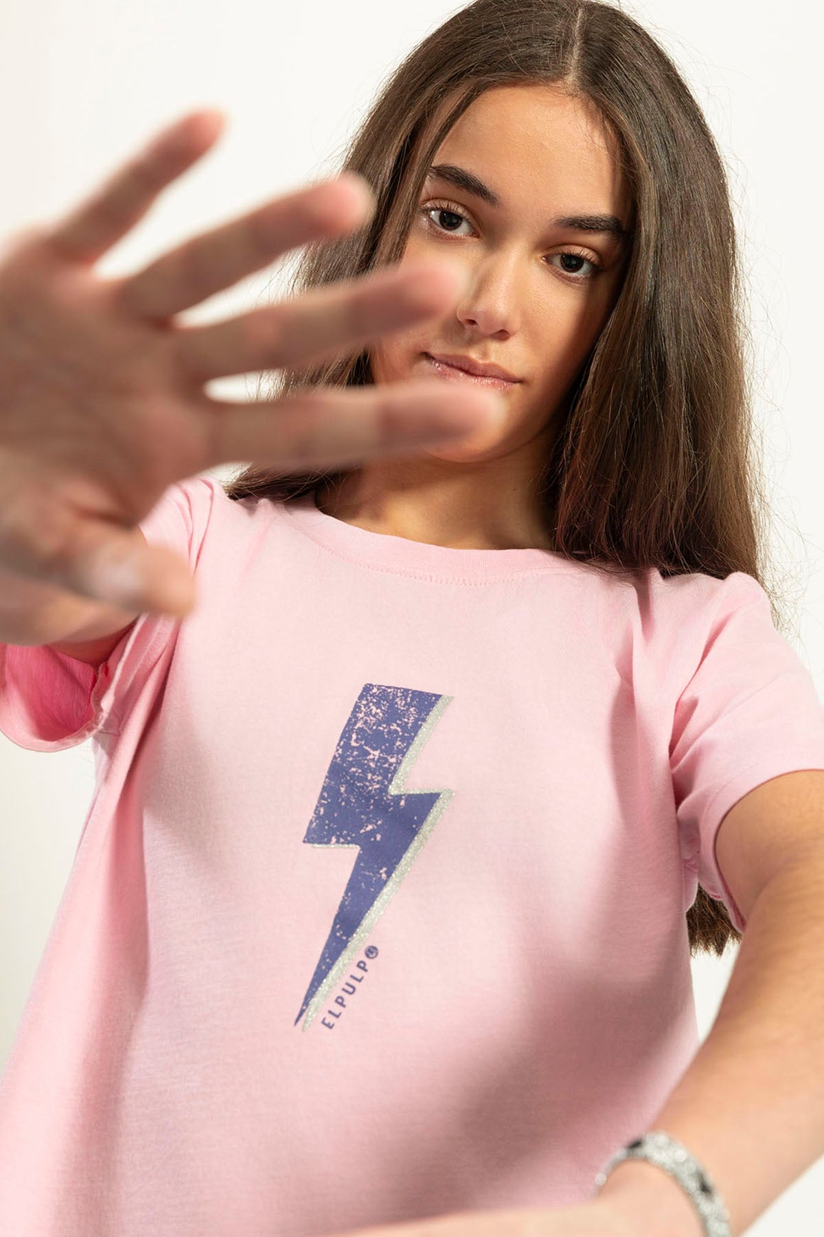 LIGHTNING PINK TEEN WASHED T-SHIRT