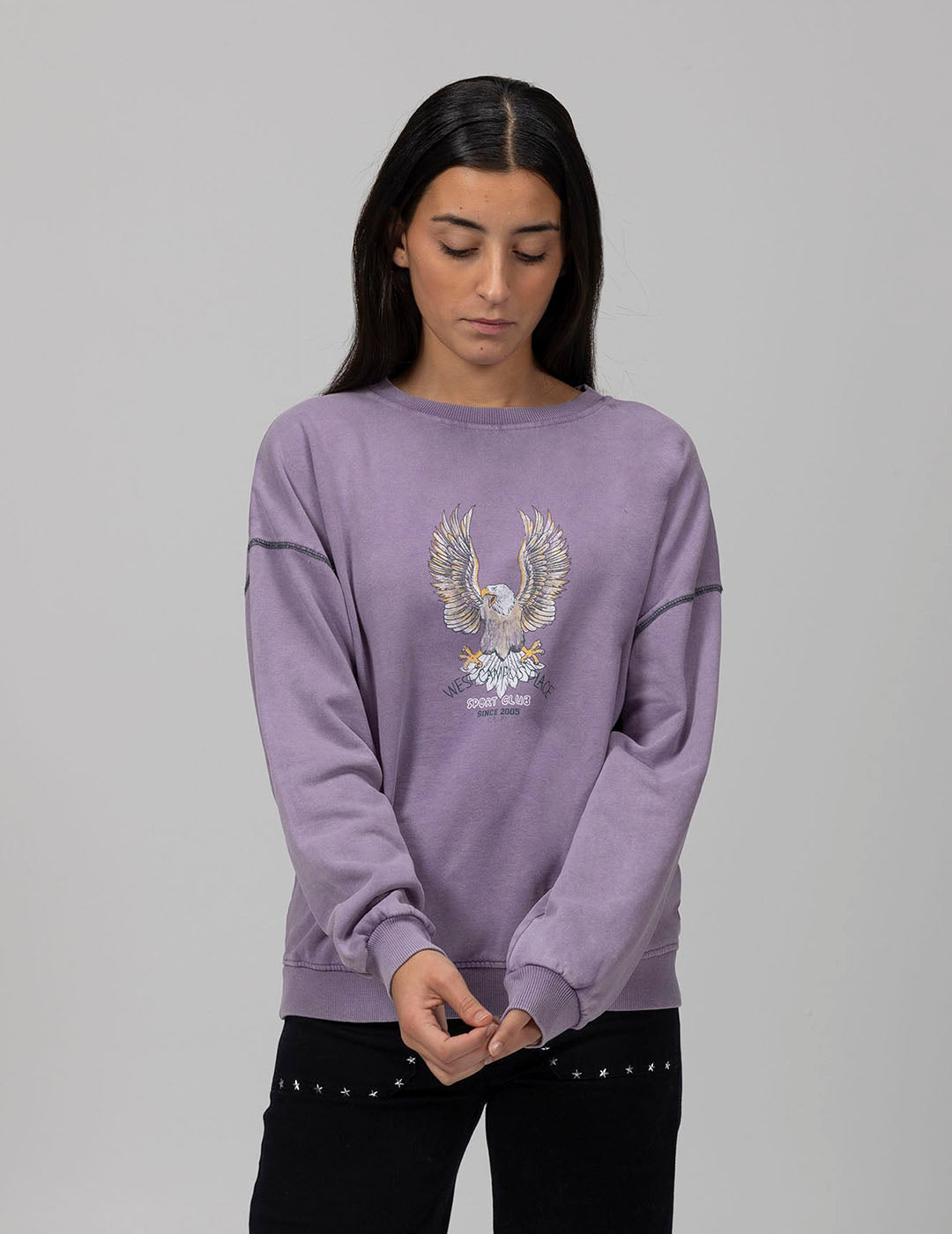 SUDADERA TEEN ÁGUILA MORADO