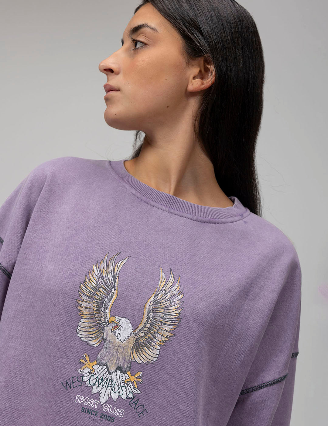 SUDADERA TEEN ÁGUILA MORADO