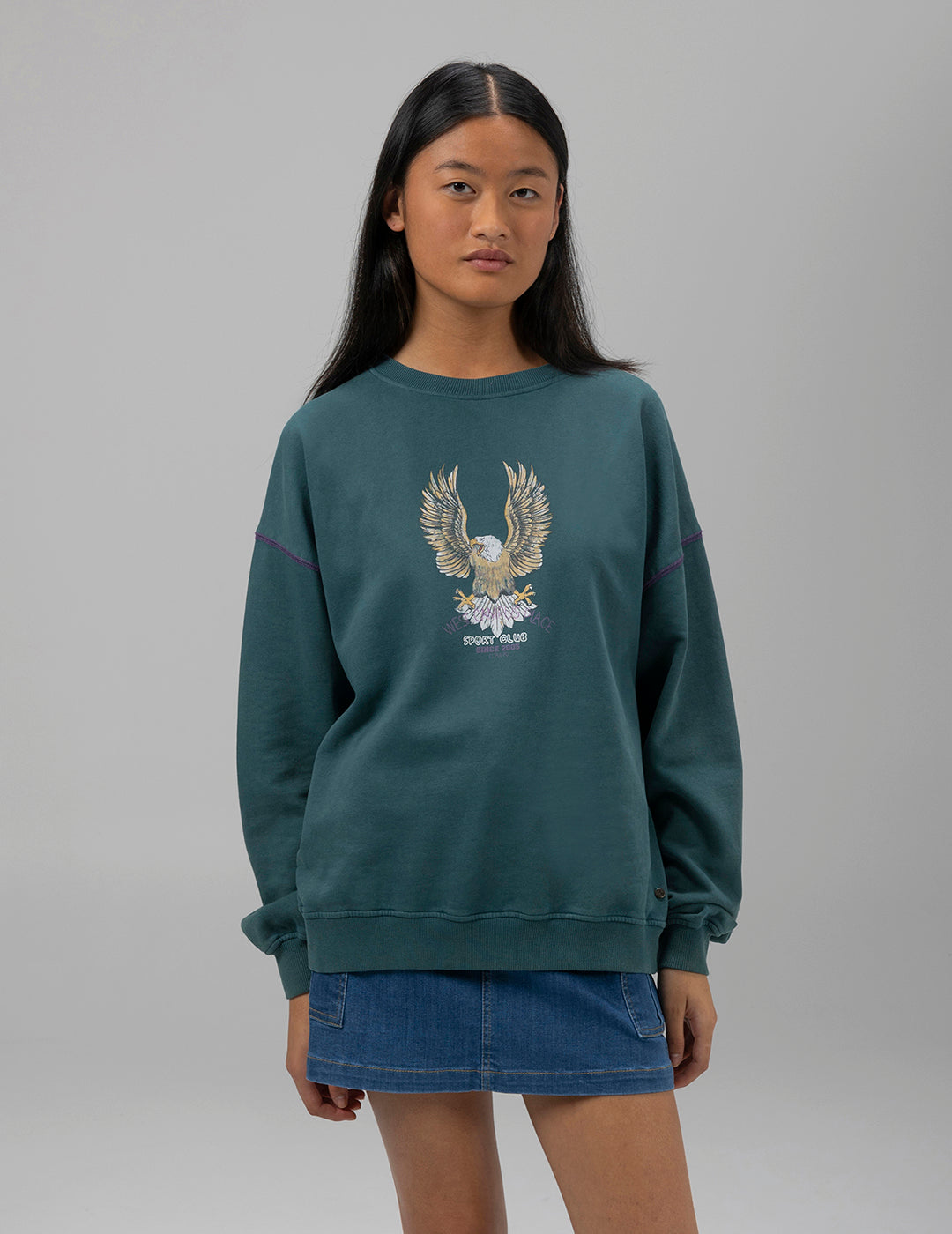 SUDADERA TEEN ÁGUILA VERDE BOTELLA