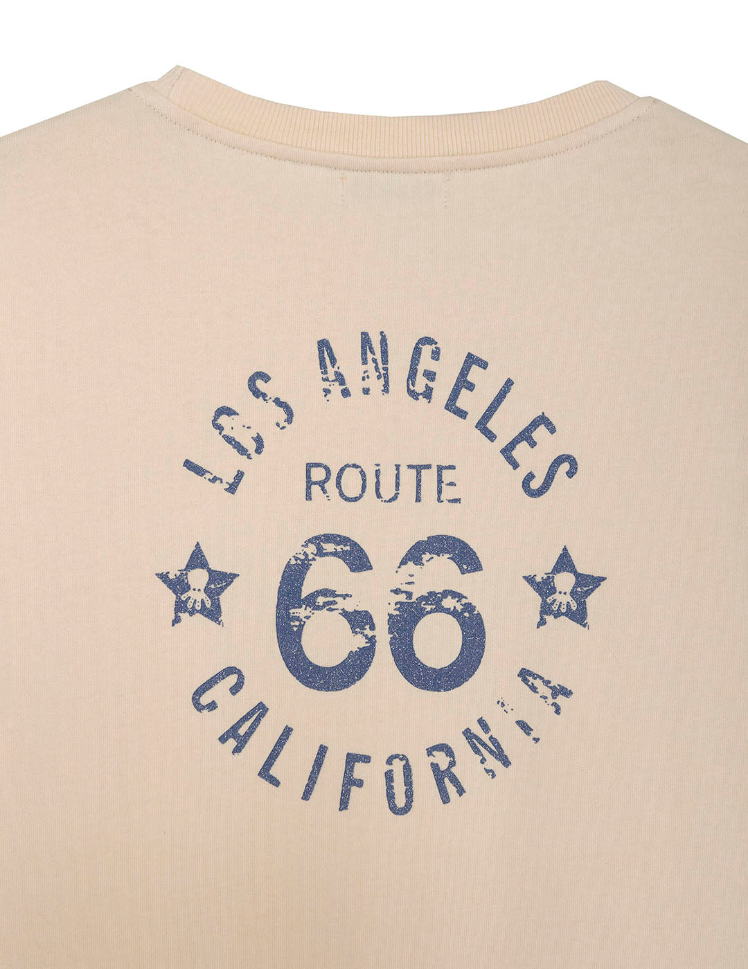 SUDADERA TEEN ROUTE 66 CREMA