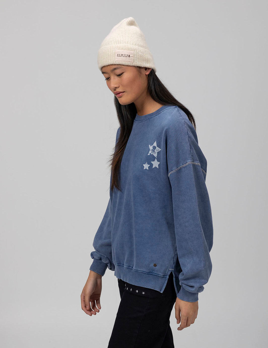 TEEN ROUTE 66 INDIGO DELAVE SWEATSHIRT