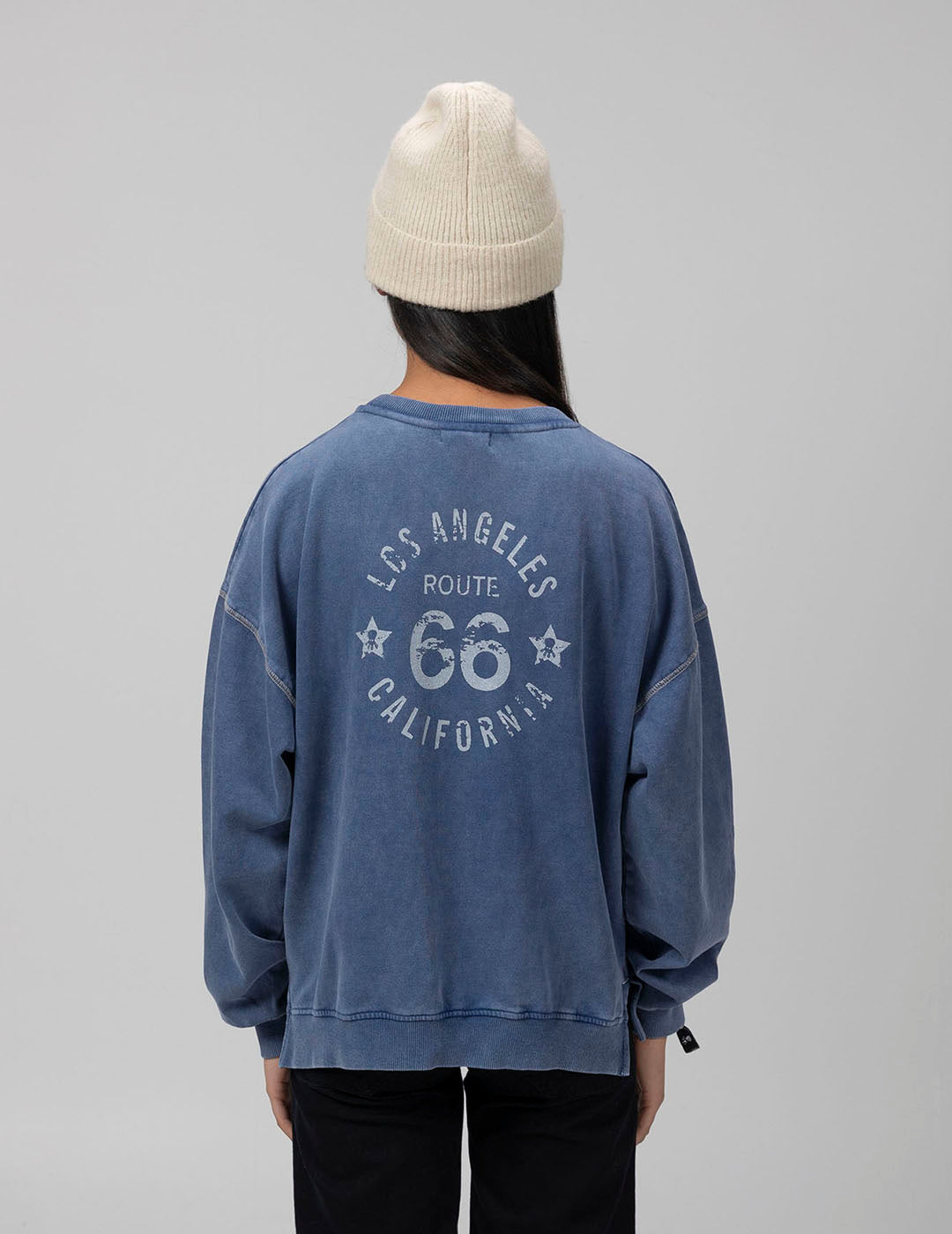 TEEN ROUTE 66 INDIGO DELAVE SWEATSHIRT