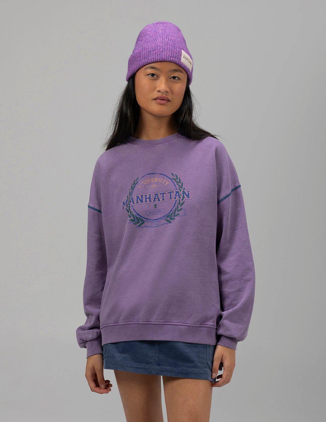 TEEN MANHATTAN PURPLE SWEATSHIRT