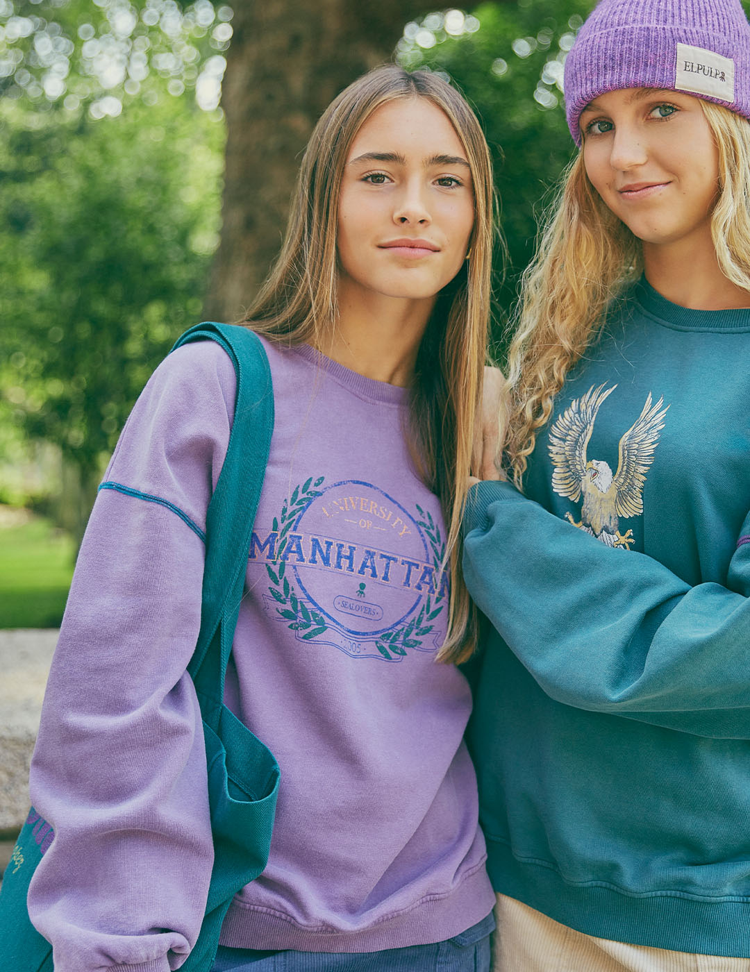 TEEN MANHATTAN PURPLE SWEATSHIRT