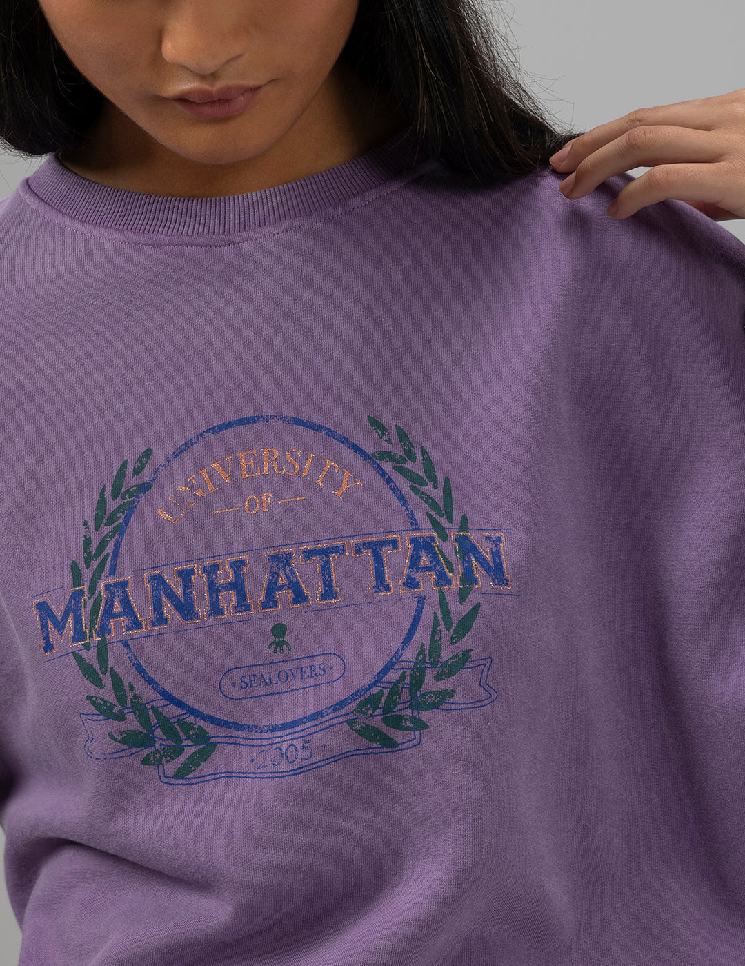 SUDADERA TEEN MANHATTAN MORADO