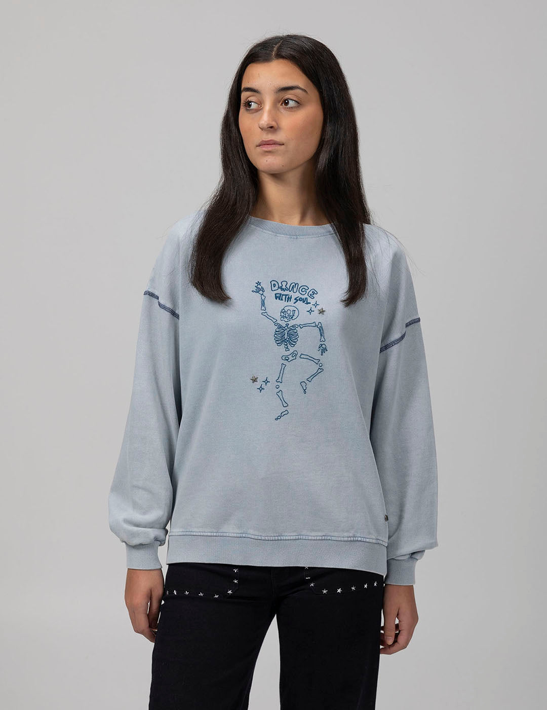 SUDADERA TEEN DANCE WITH SOUL GRIS PERLA