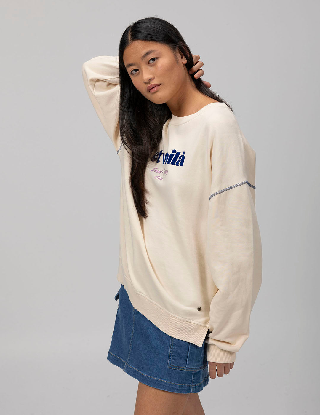 TEEN ET VOILÀ CREAM SWEATSHIRT