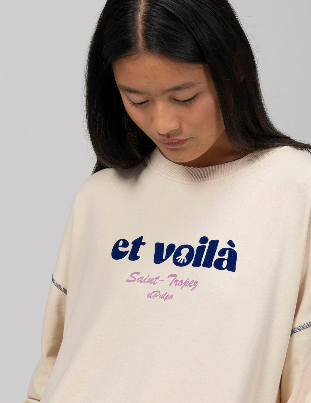 TEEN ET VOILÀ CREAM SWEATSHIRT