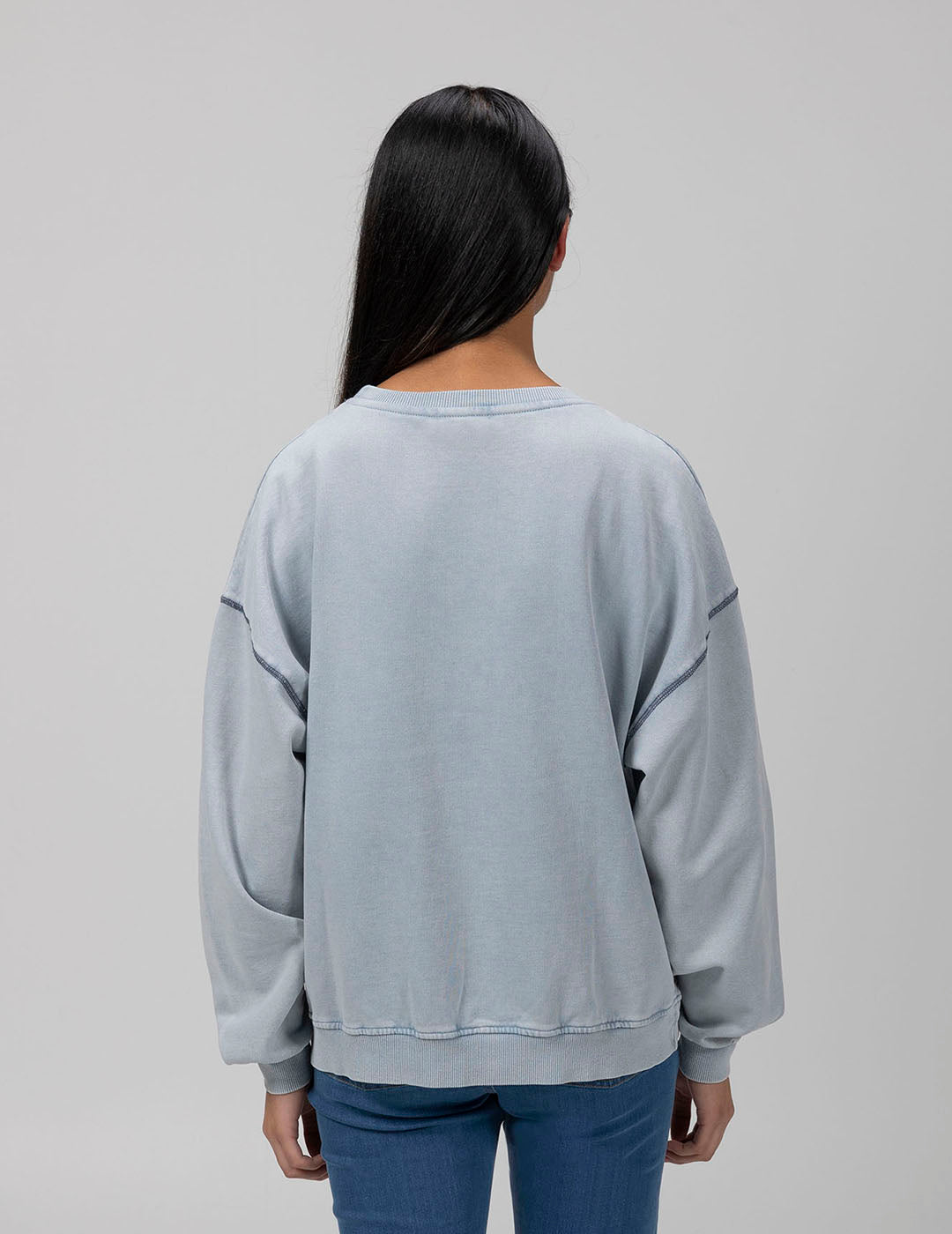 TEEN BASIC SWEATSHIRT WITH PEARL GREY LOGO