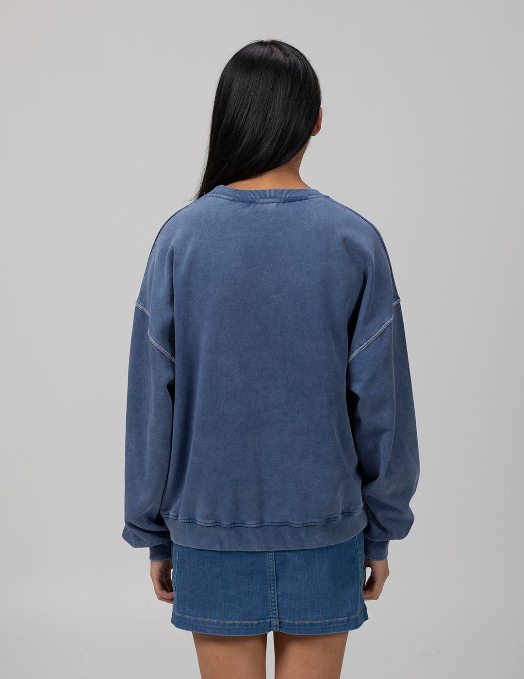 BASIC TEEN SWEATSHIRT INDIGO DELAVÉ LOGO