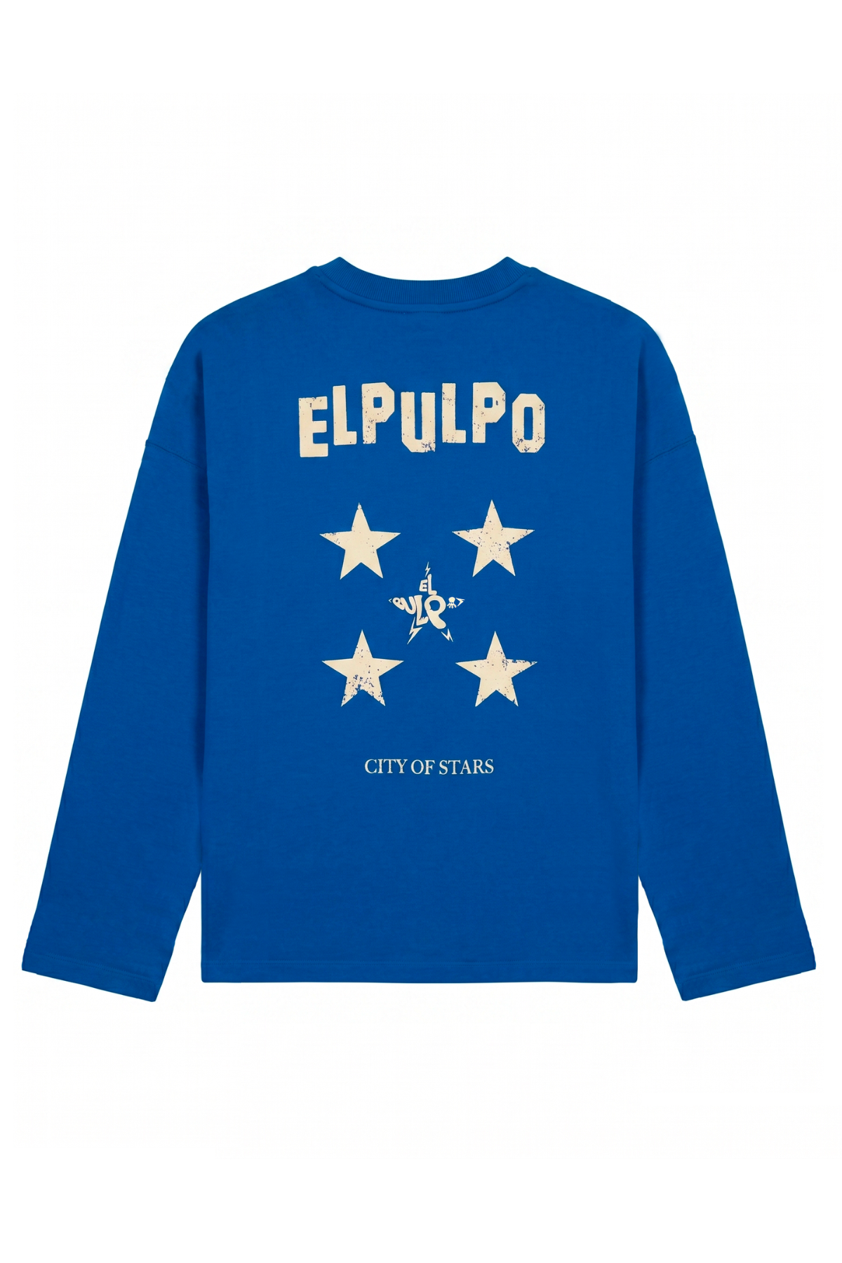 Sudadera teen estampado city of stars azul medio delavé