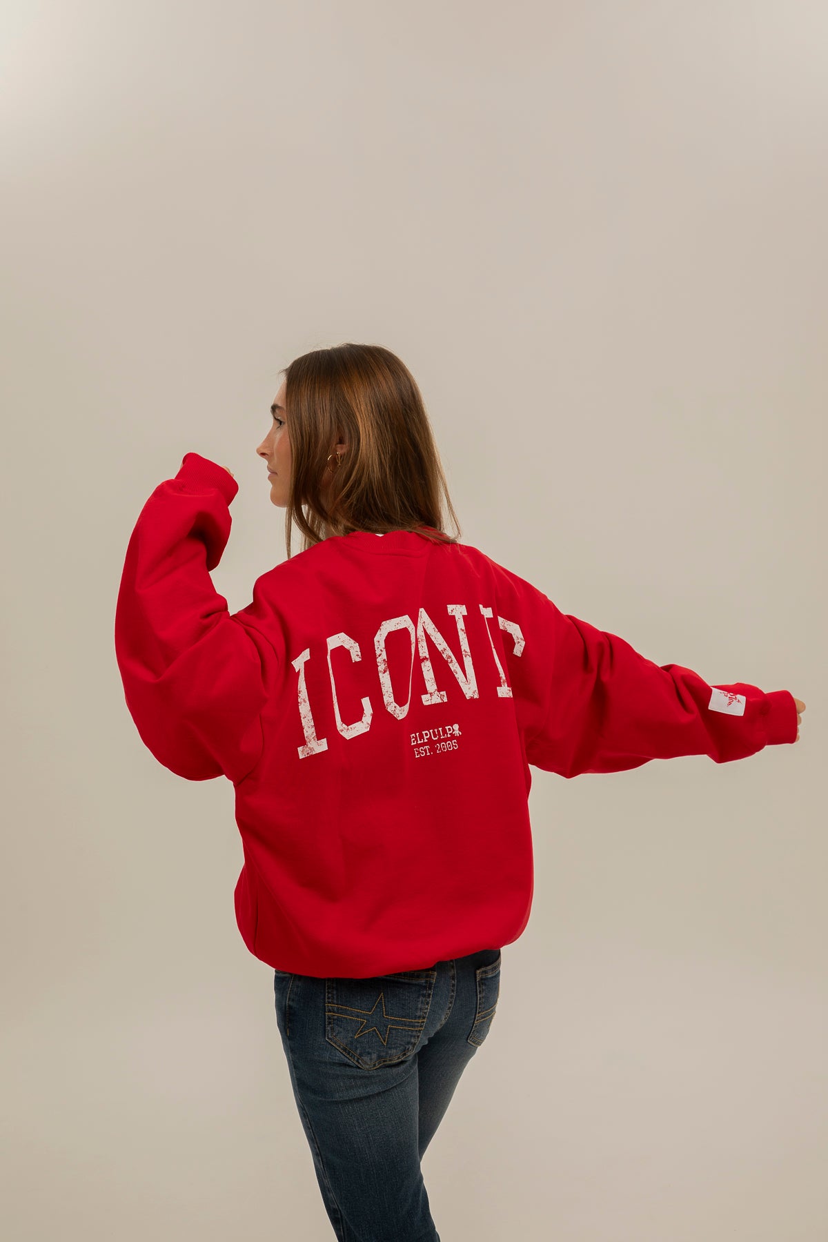 Sudadera teen iconic rojo