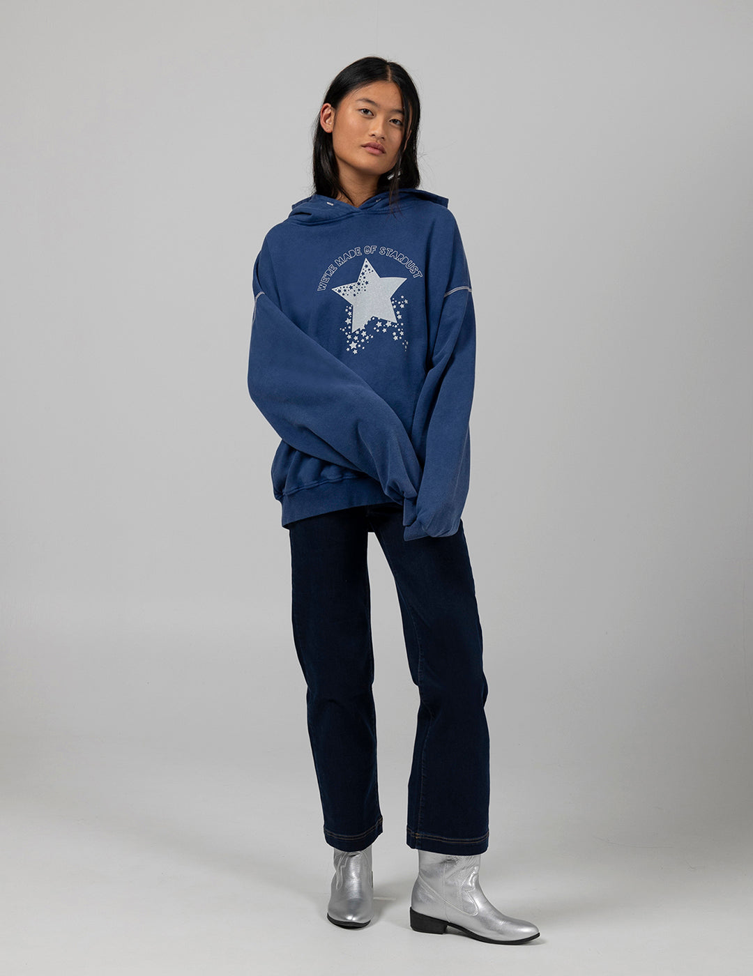 TEEN STARDUST INDIGO DELAVÉ HOODIE