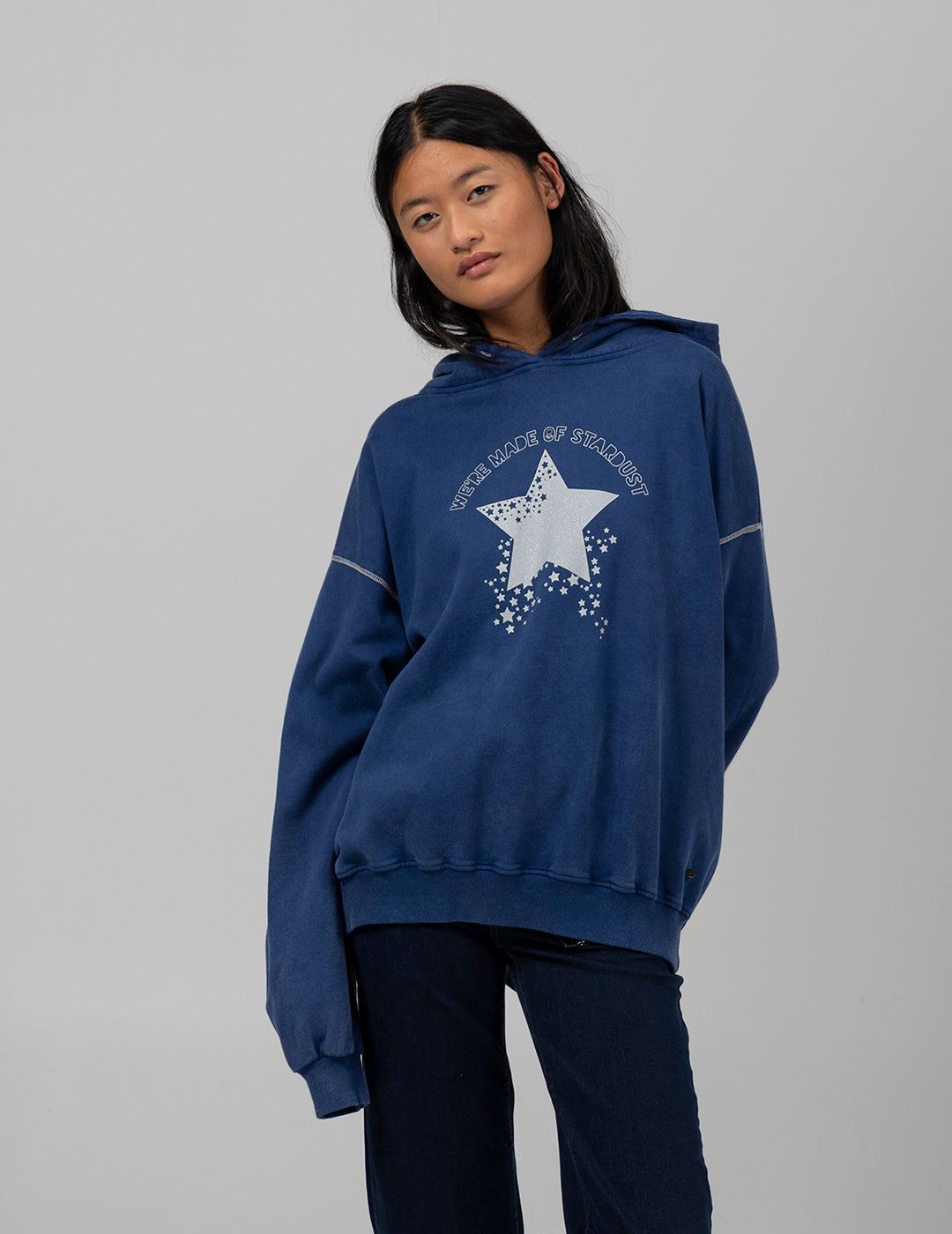 SUDADERA CAPUCHA TEEN STARDUST INDIGO DELAVÉ