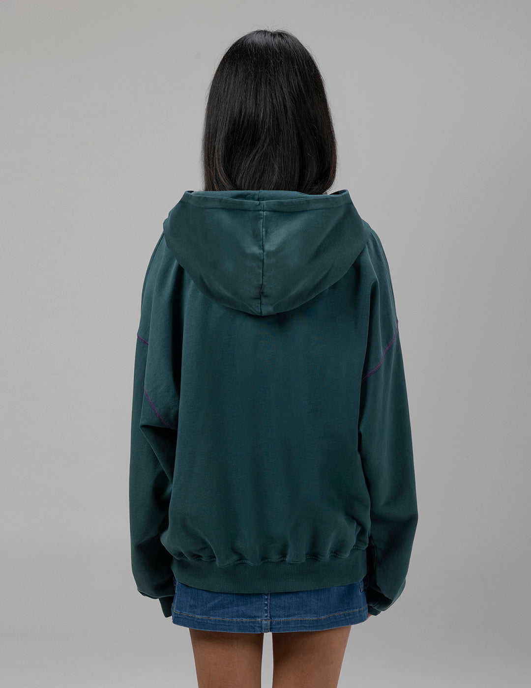 TEEN STARDUST HOODIE BOTTLE GREEN