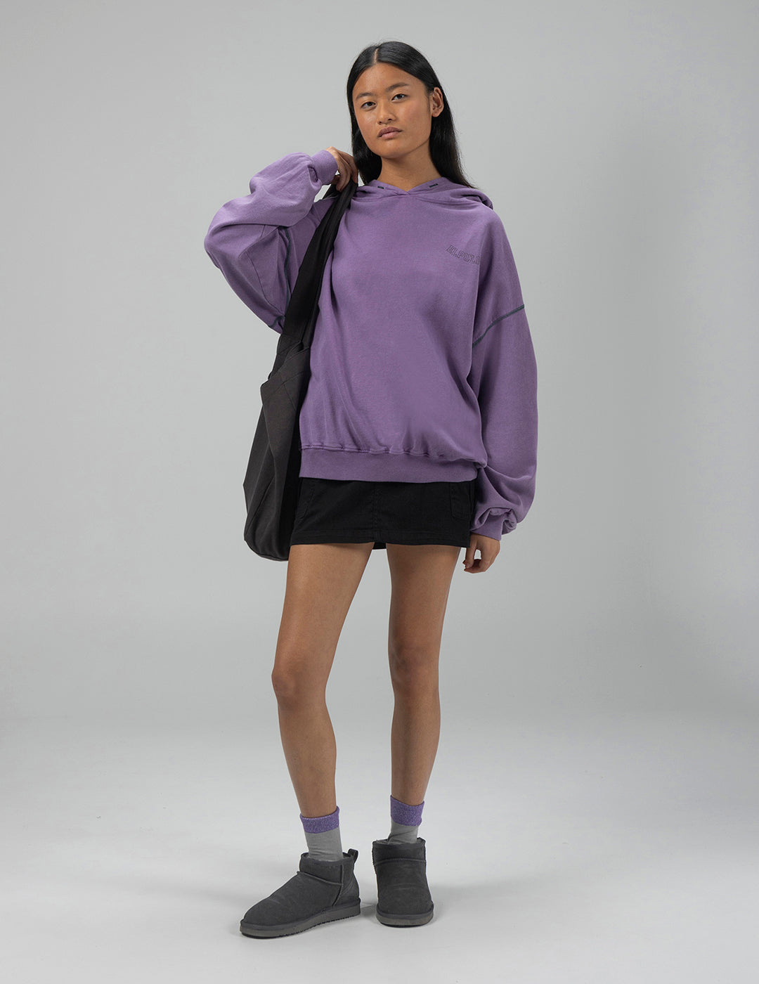 SUDADERA CAPUCHA TEEN ALAS MORADO