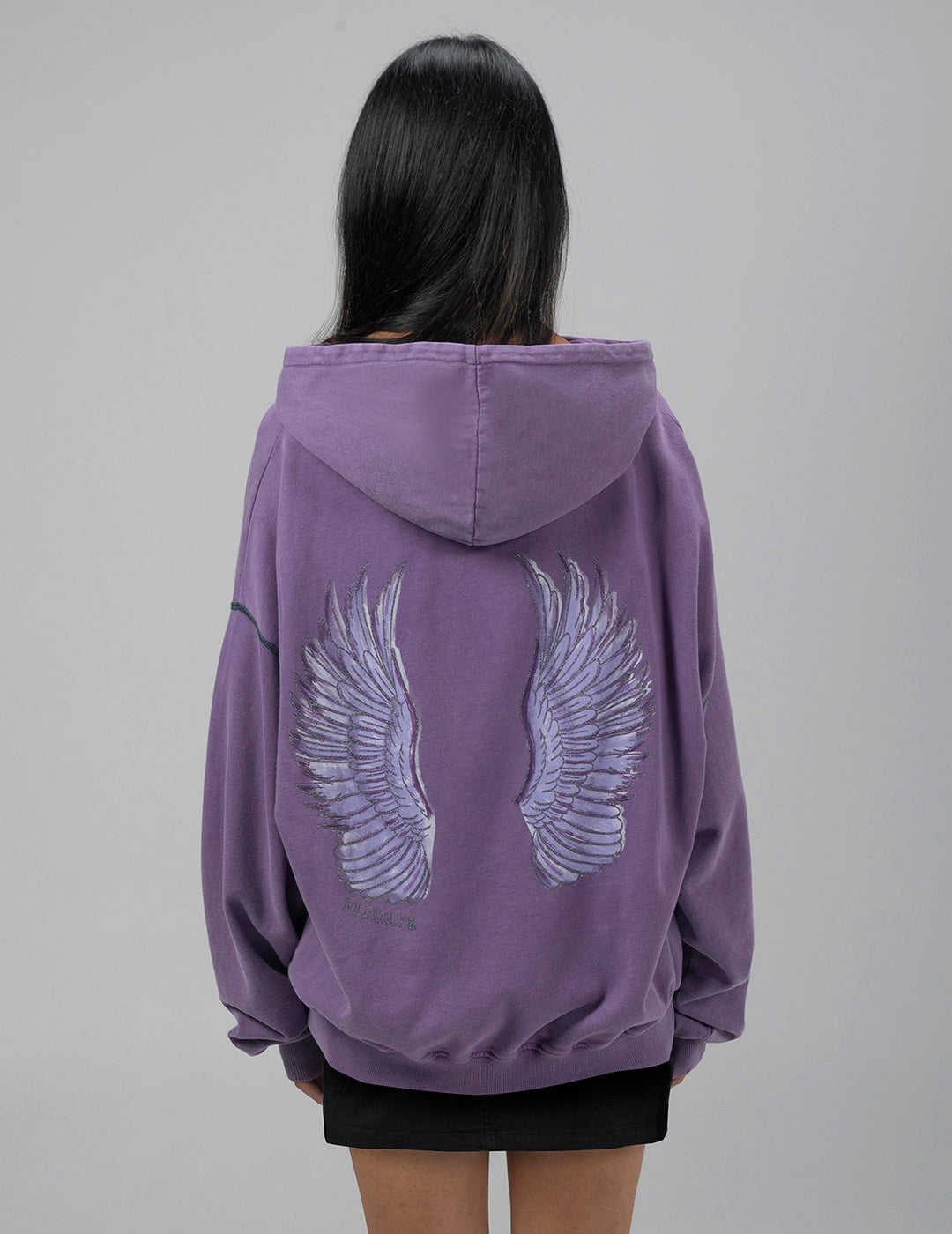 SUDADERA CAPUCHA TEEN ALAS MORADO