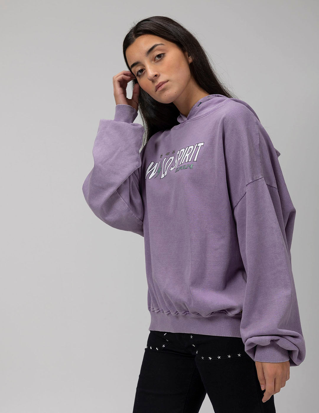 SUDADERA CAPUCHA TEEN WILD SPIRIT MORADO