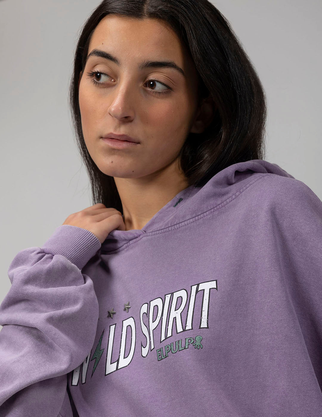 SUDADERA CAPUCHA TEEN WILD SPIRIT MORADO