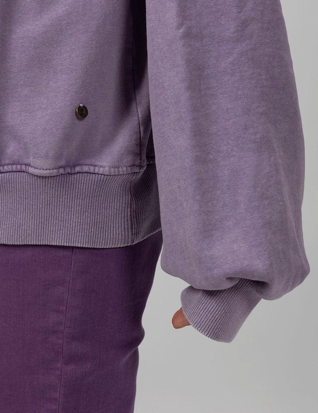 SUDADERA CAPUCHA TEEN BÁSICA LOGO MORADO