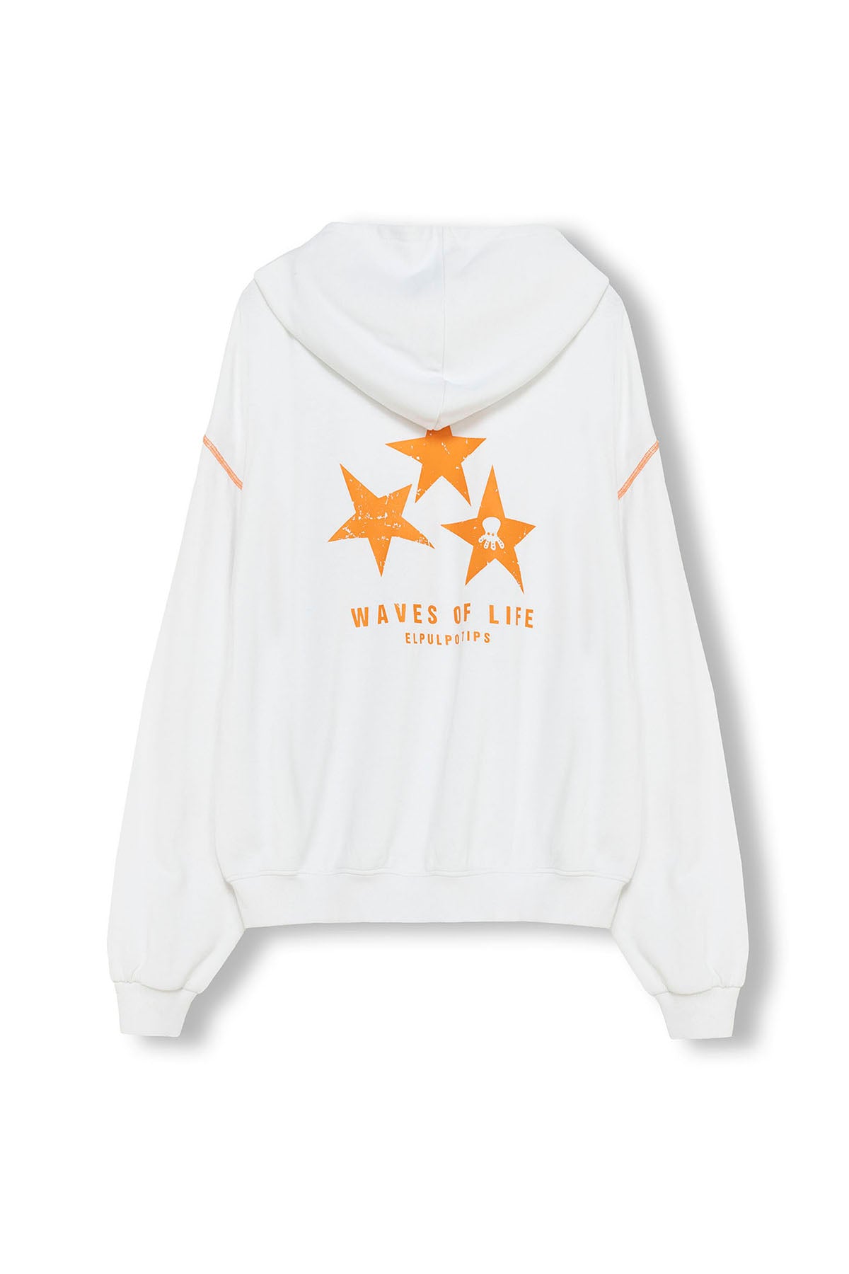 SUDADERA TEEN CAPUCHA WAVES OF LIFE BLANCO PURO